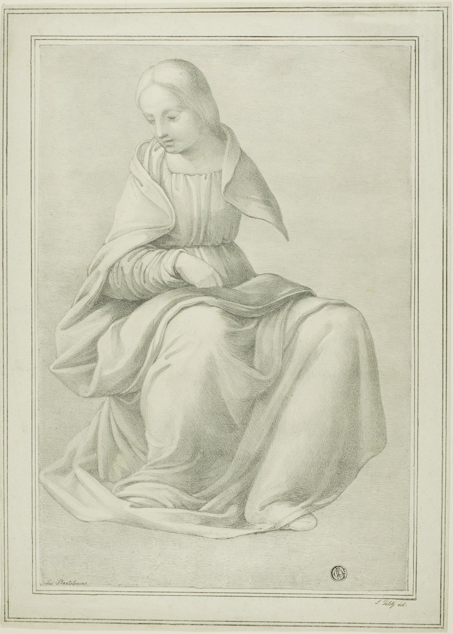 Étude pour une figure de femme assise - Ferdinand Piloty