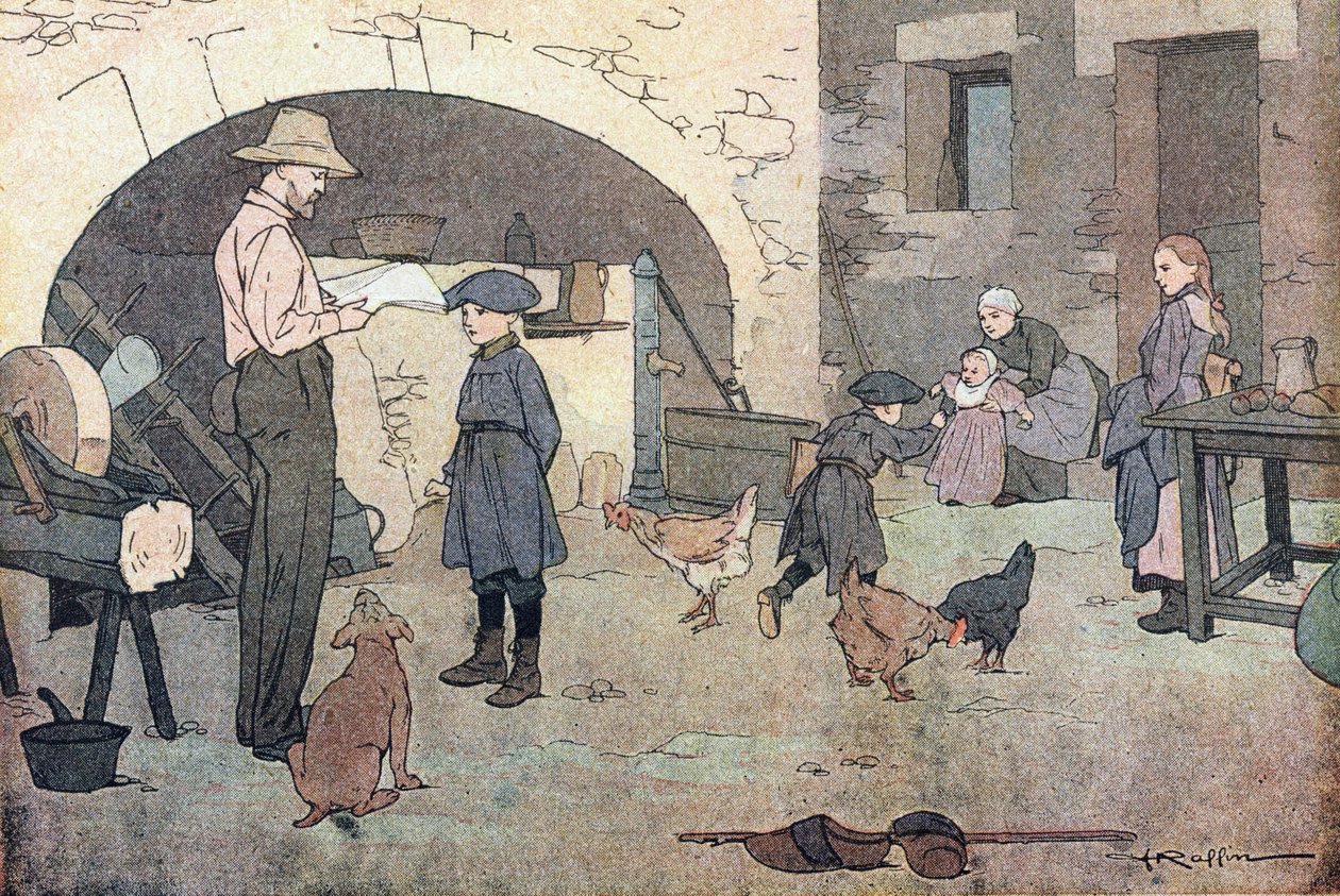 De retour à la maison, dans Imagier de l