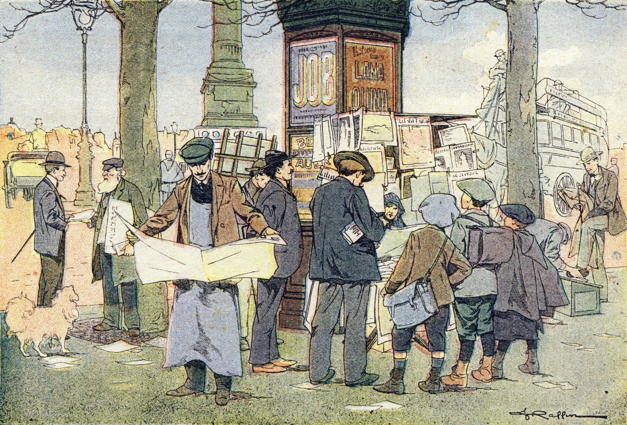 Le kiosque a des journaux, dans Imagier de l