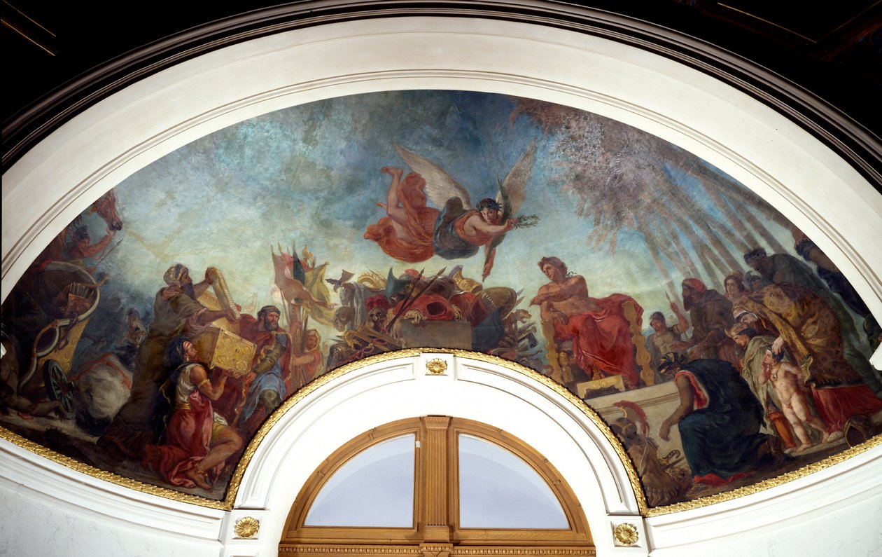 Alexandre le Grand (356-323 av. J.-C.) faisant enfermer les œuvres d