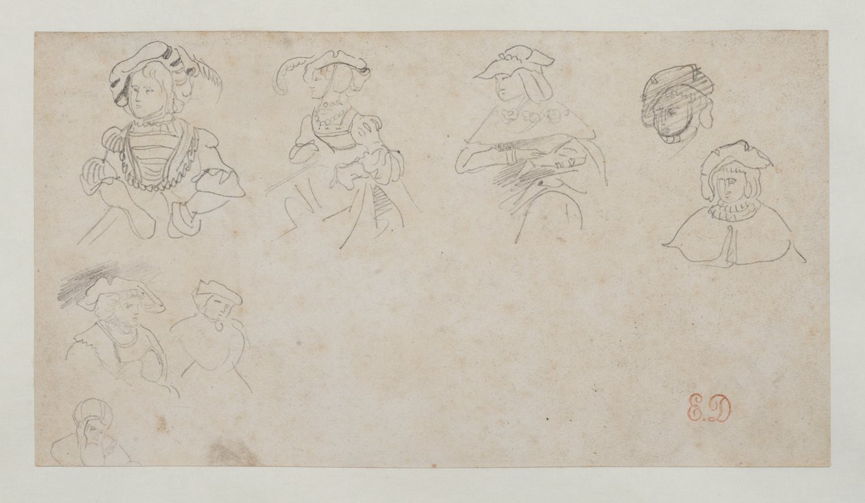 Études de figures, vers 1800-1899 - Ferdinand Victor Eugene Delacroix