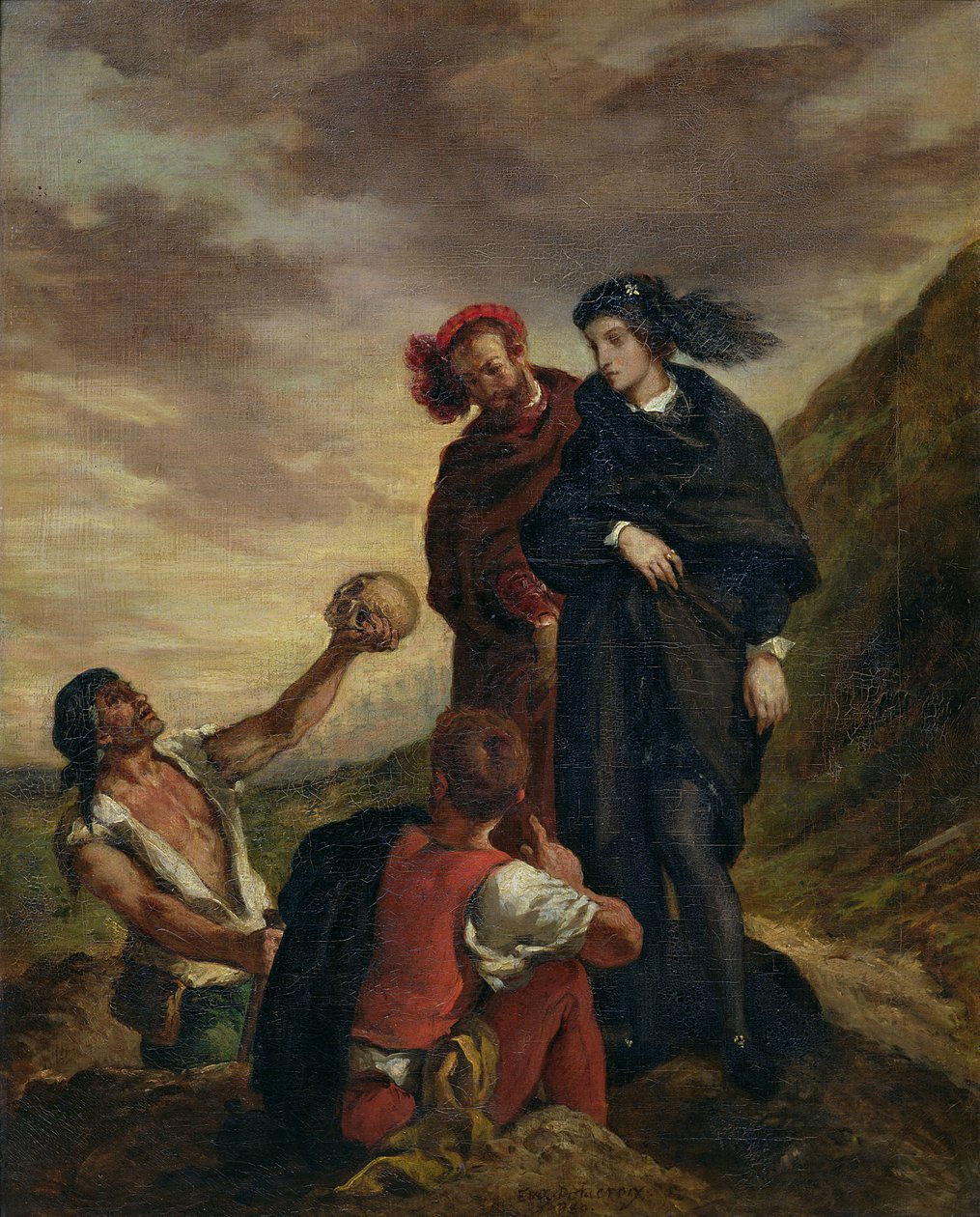Hamlet et Horatio dans le cimetière, scène 1, acte V de 