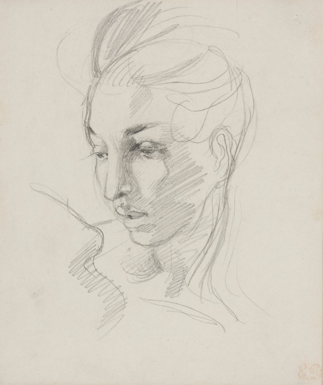 Tête de la Liberté - Ferdinand Victor Eugene Delacroix