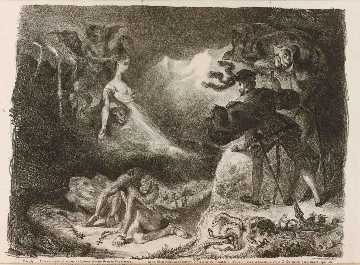 Illustration du Faust de Goethe, 1828 - Ferdinand Victor Eugene Delacroix