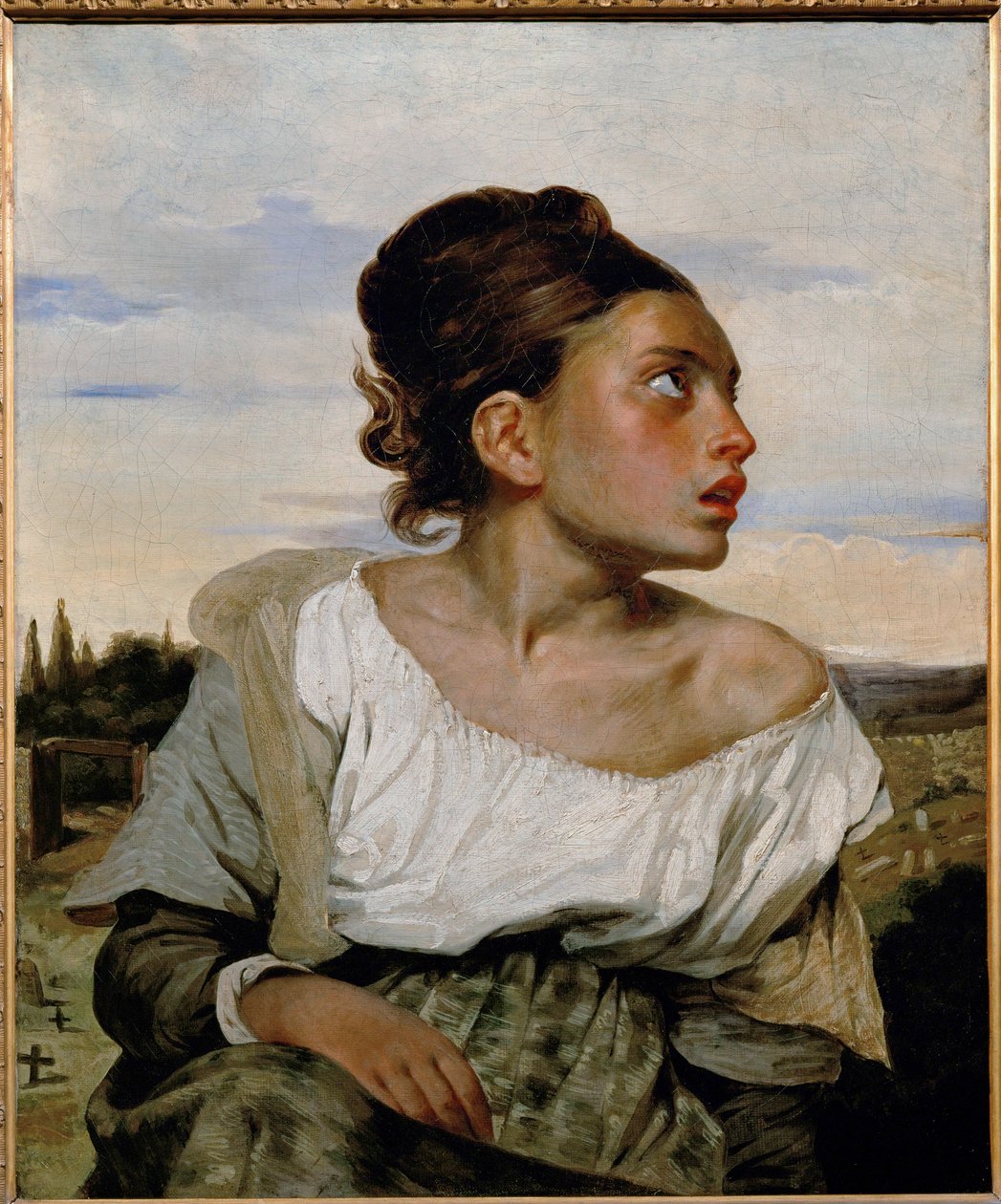 Jeune orpheline au cimetière - young Orphan in the cemetery ... - Ferdinand Victor Eugene Delacroix