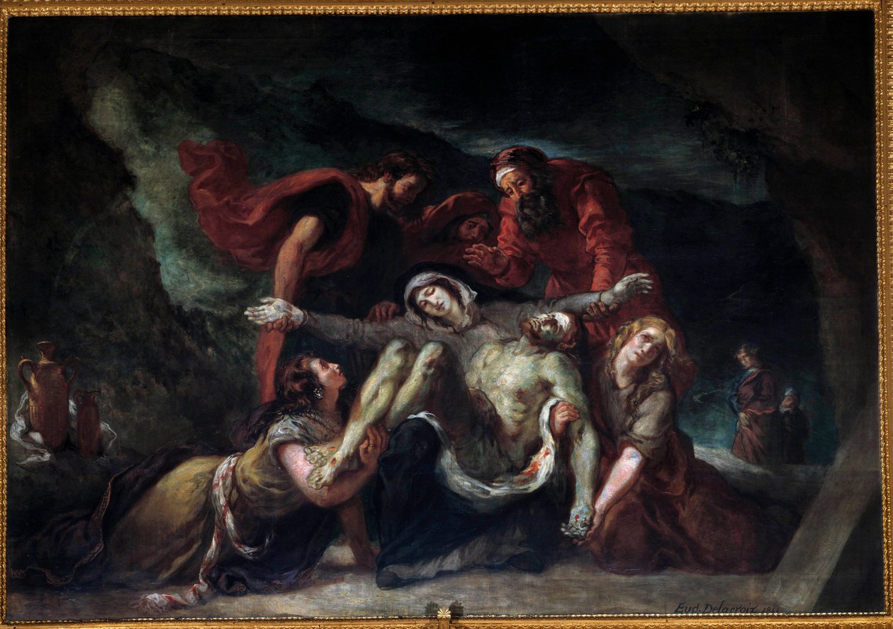 Pietà ou Déploration. Peinture d