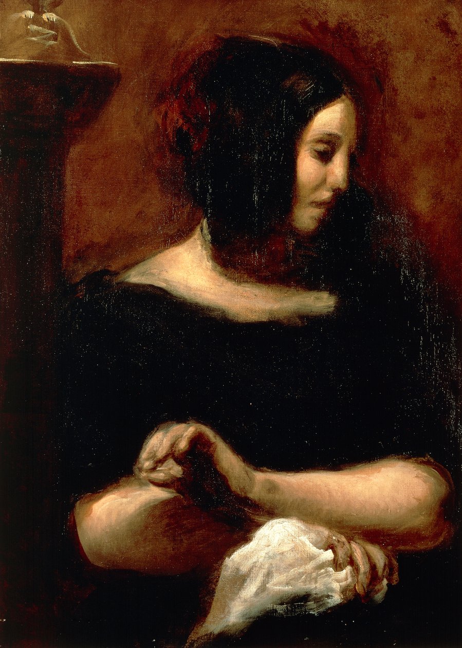 Portrait de George Sand - Ferdinand Victor Eugene Delacroix