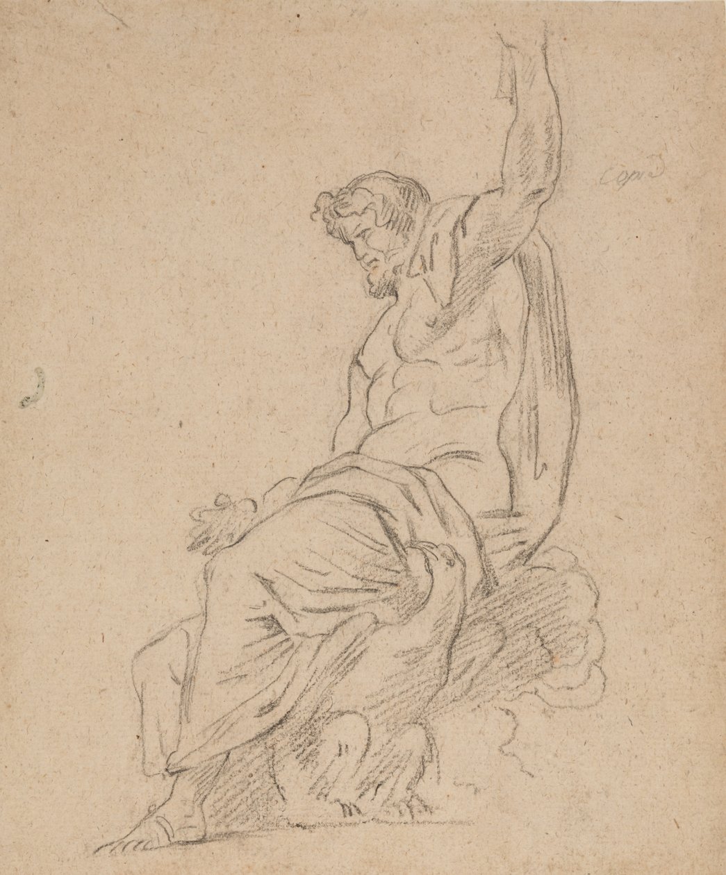 Recto : Figure assise d