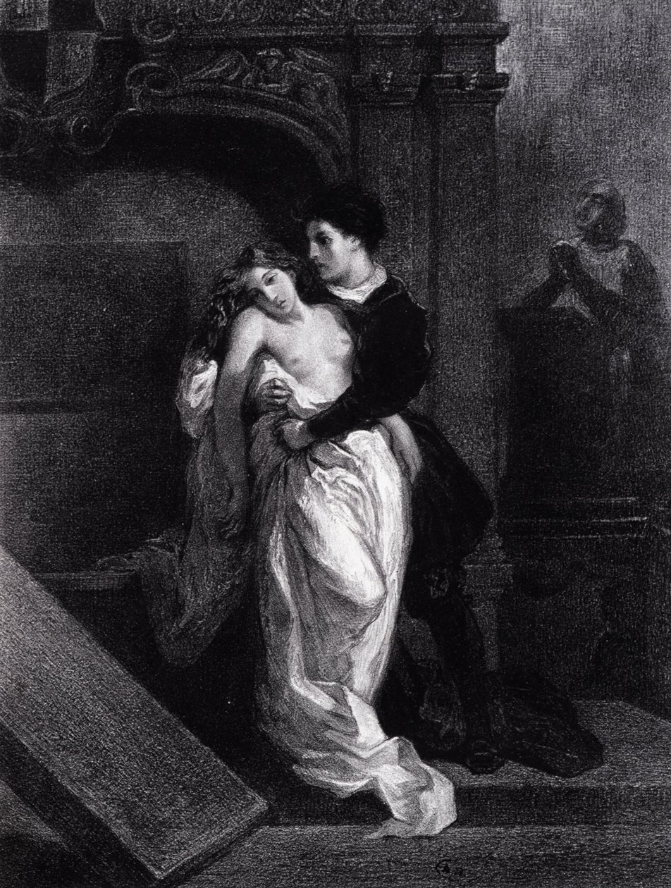 Roméo et Juliette - gravure par Eugène Delacroix - Ferdinand Victor Eugene Delacroix