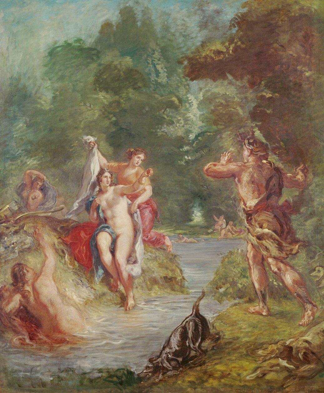 Les Quatre Saisons, Été : Diane et Actéon, 1862 - Ferdinand Victor Eugene Delacroix
