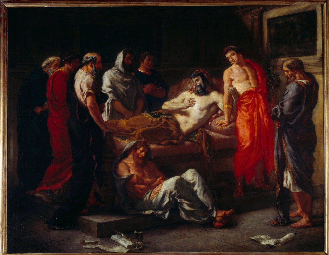 La mort de Marc Aurèle (121-180) - Ferdinand Victor Eugene Delacroix