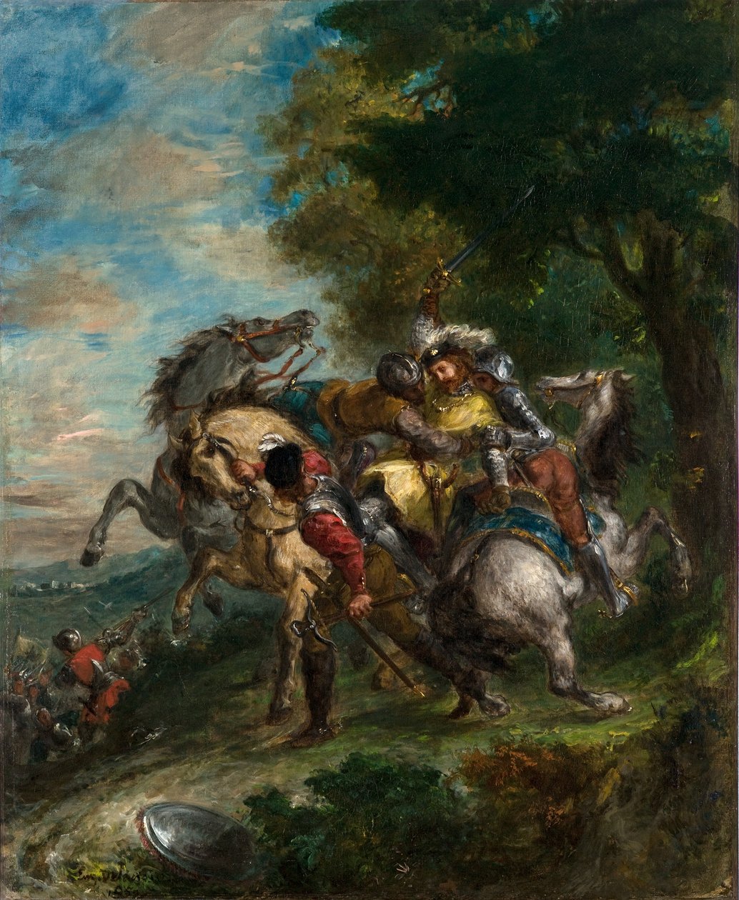 Weislingen capturé par les hommes de Gotz - Ferdinand Victor Eugene Delacroix