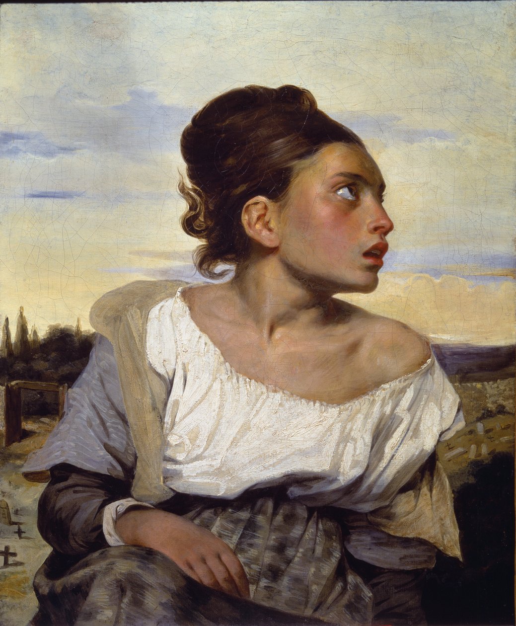 Jeune orpheline au cimetière - Ferdinand Victor Eugene Delacroix