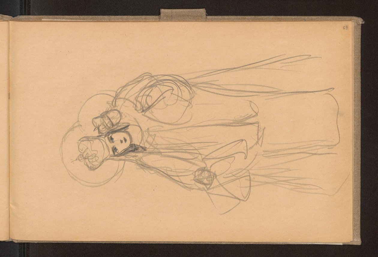 Skizze der Figur der Mutter Gottes - Ferdynand Ruszczyc