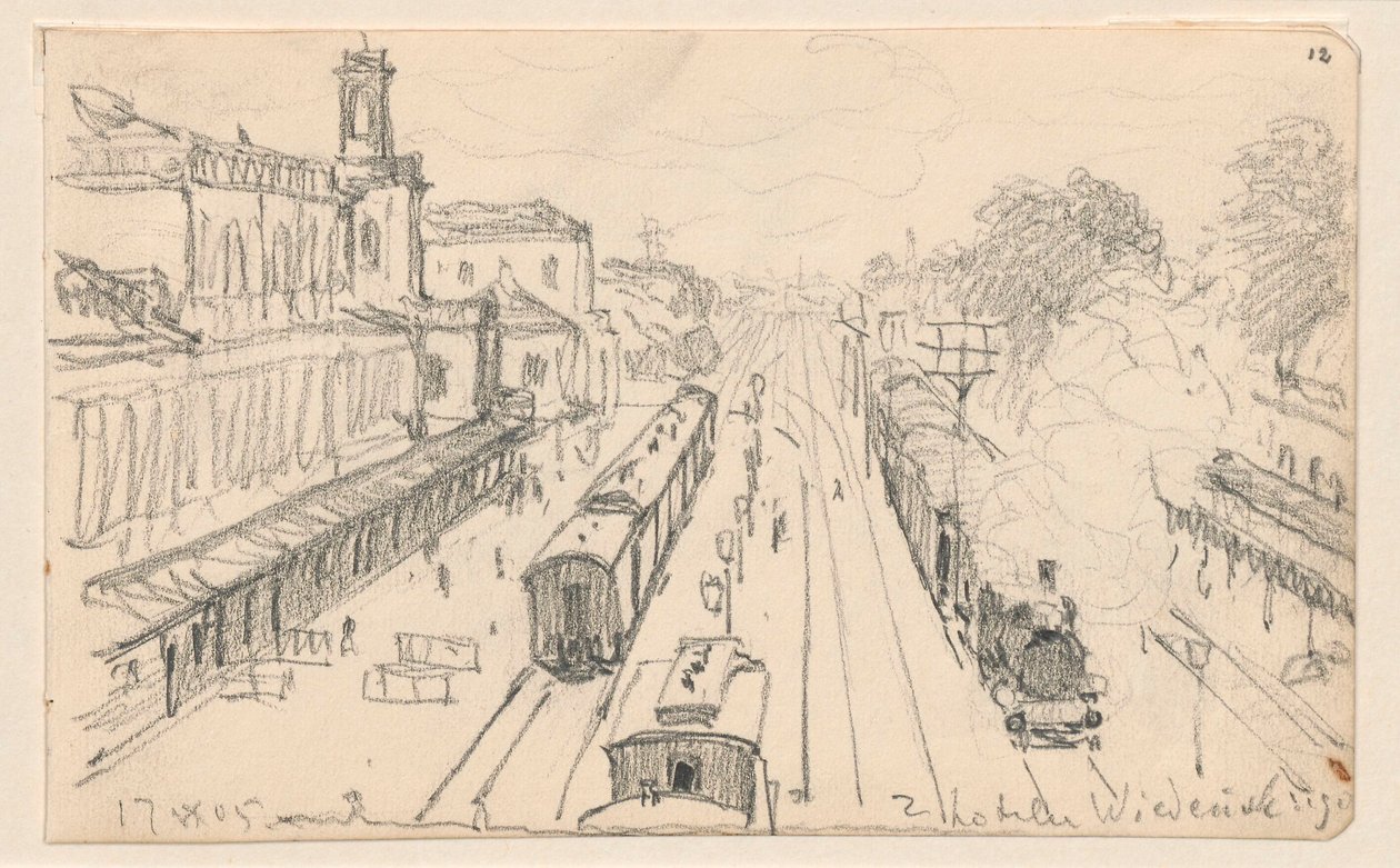 Vue de la gare ferroviaire de Varsovie - Ferdynand Ruszczyc