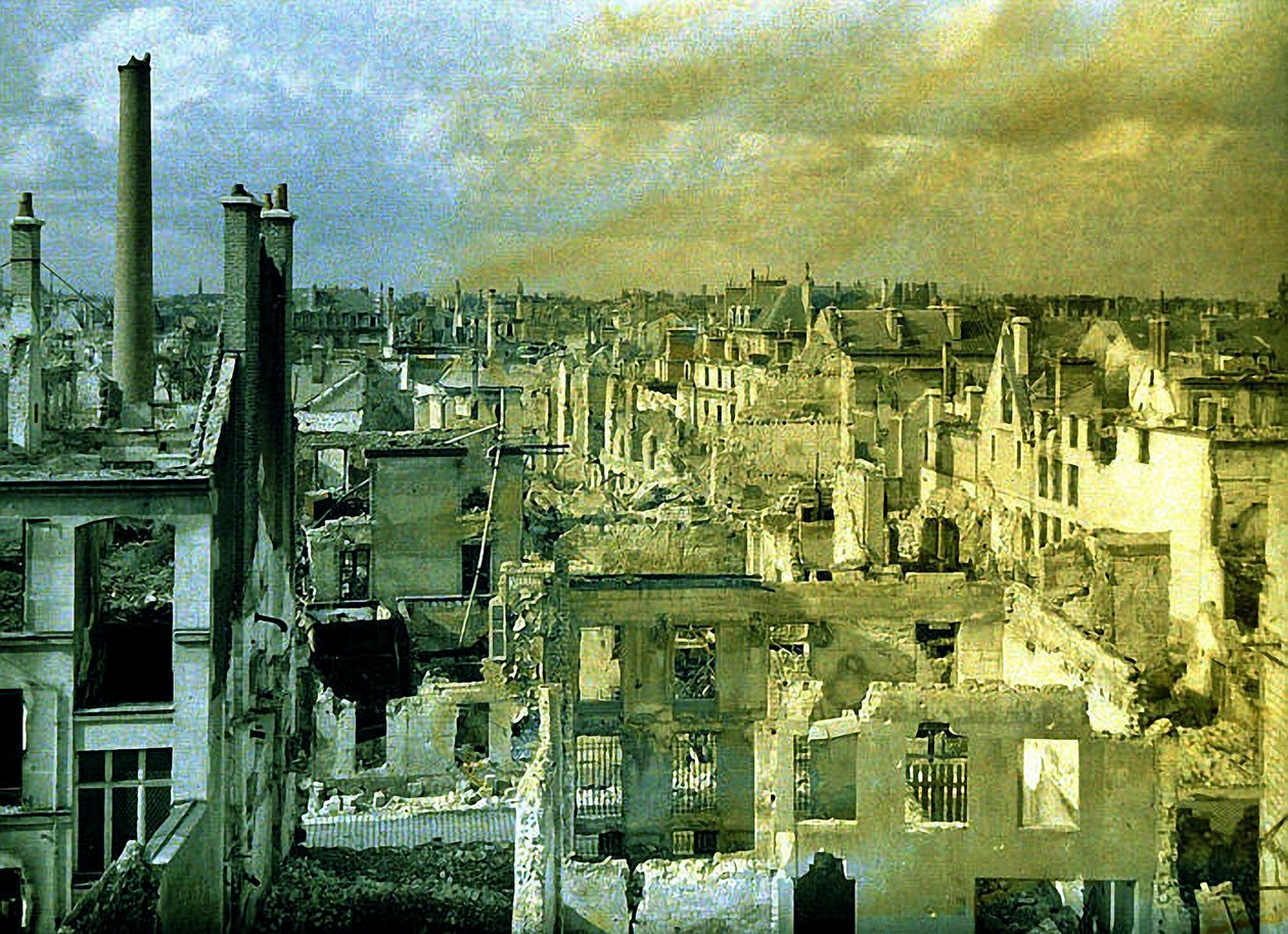 Panorama des ruines de la ville, Reims, Marne, France, 1917 - Fernand Cuville