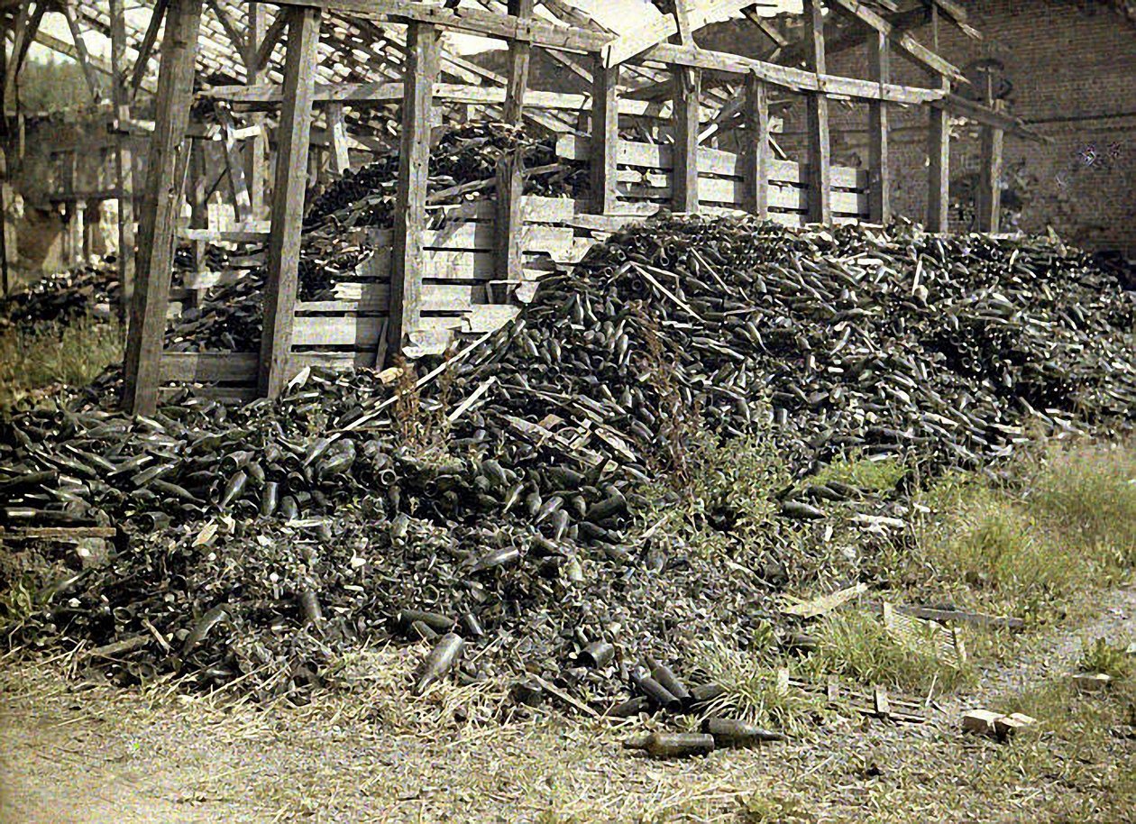 Ruines de la distillerie Vauxrot lourdement endommagée, Cuffies, Aisne, France, 1917 - Fernand Cuville