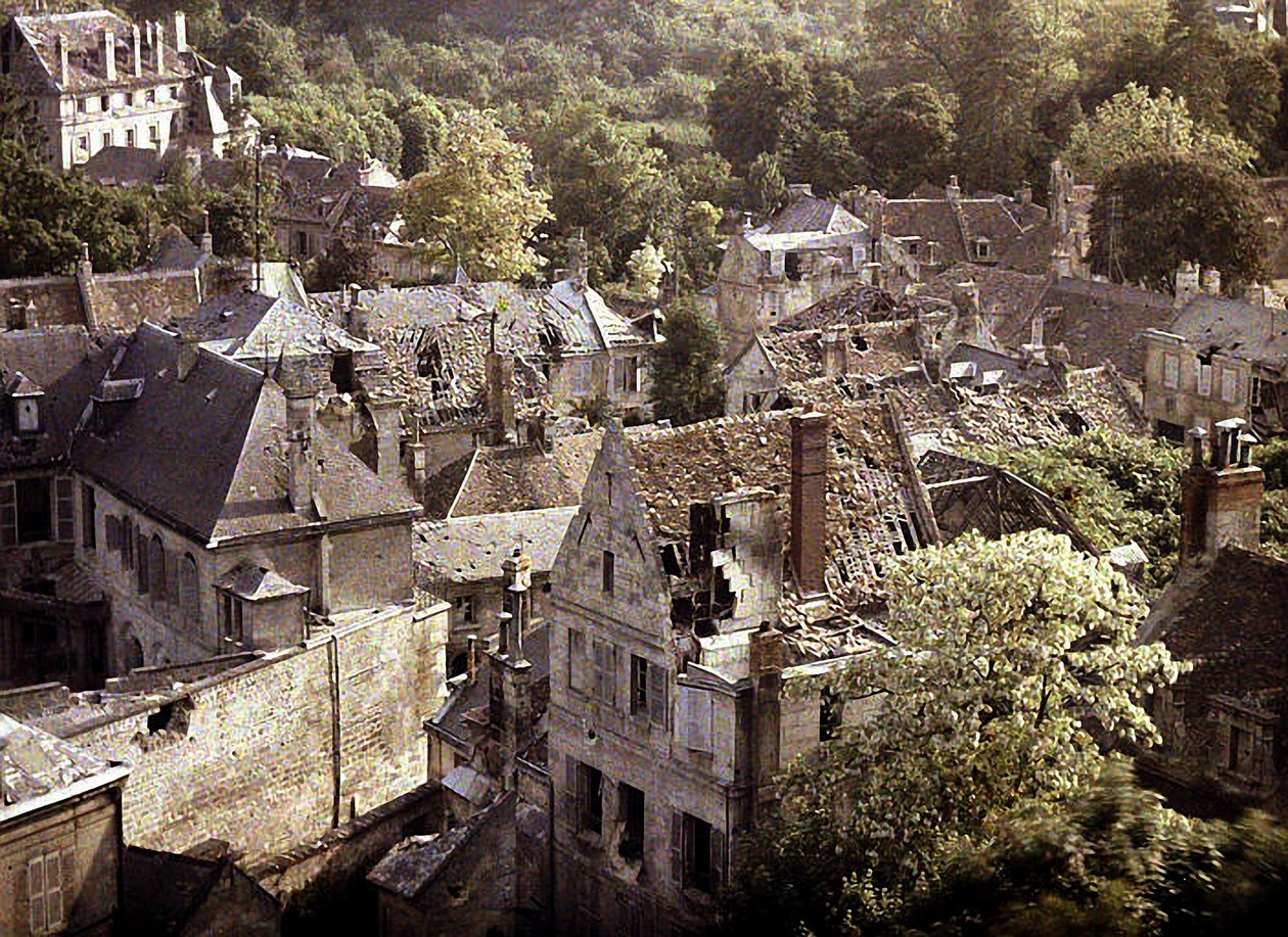 Vue de Soissons, Aisne, France, 1917 - Fernand Cuville