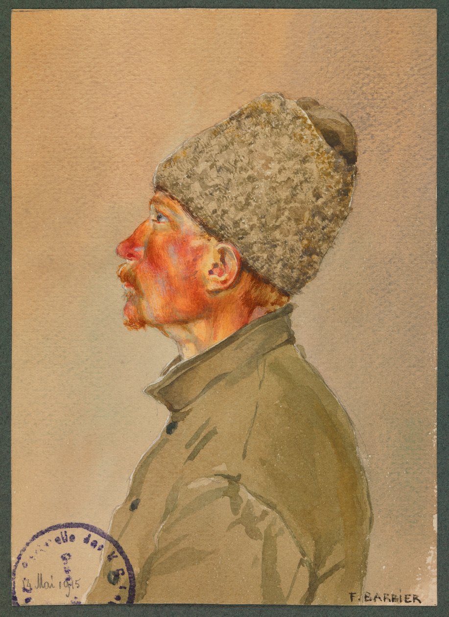 Un soldat russe écoutant la messe, Gustrow - Fernand Barbier