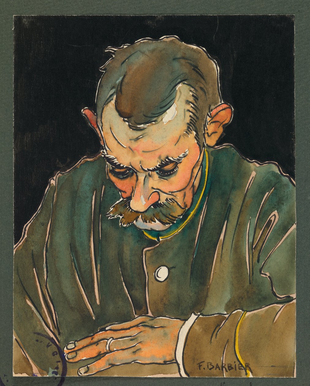 Phongeron lit la lettre de sa femme, Gustrow - Fernand Barbier