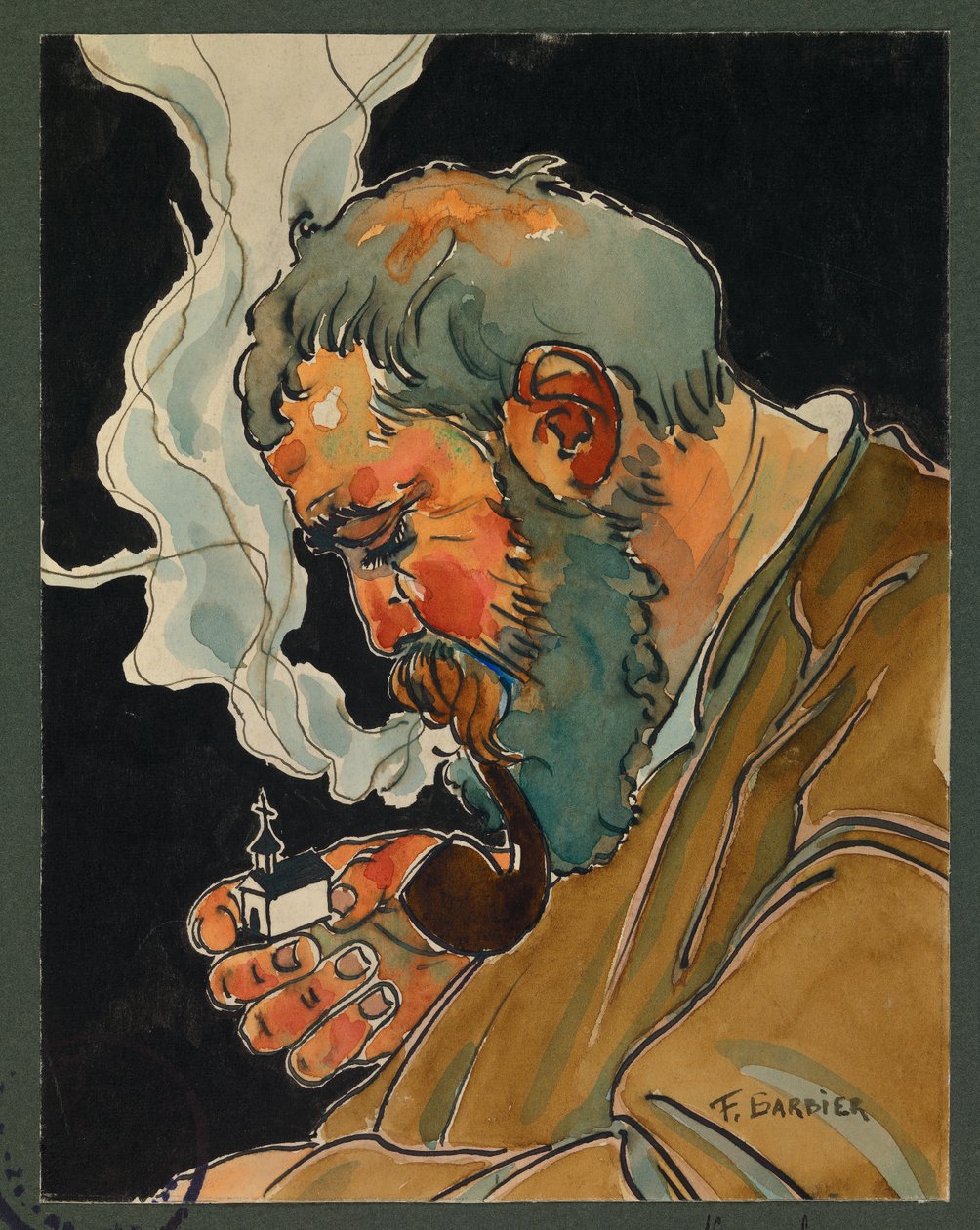 Prisonnier Liard comme bedeau, Gustrow - Fernand Barbier