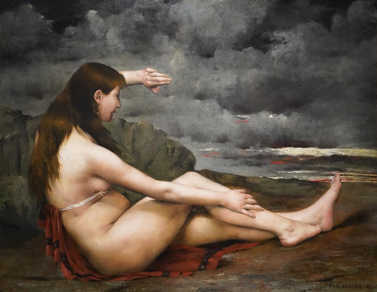 La fille qui regarde la mer - Fernand Cormon