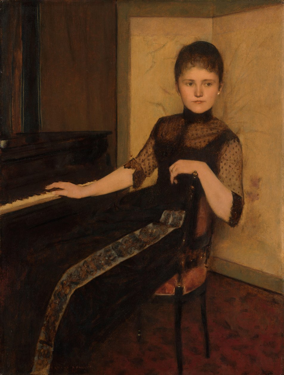 Portrait de Jonkvrouwe Maria Francisca Louisa Dommer van Poldersveldt - Fernand Khnopff