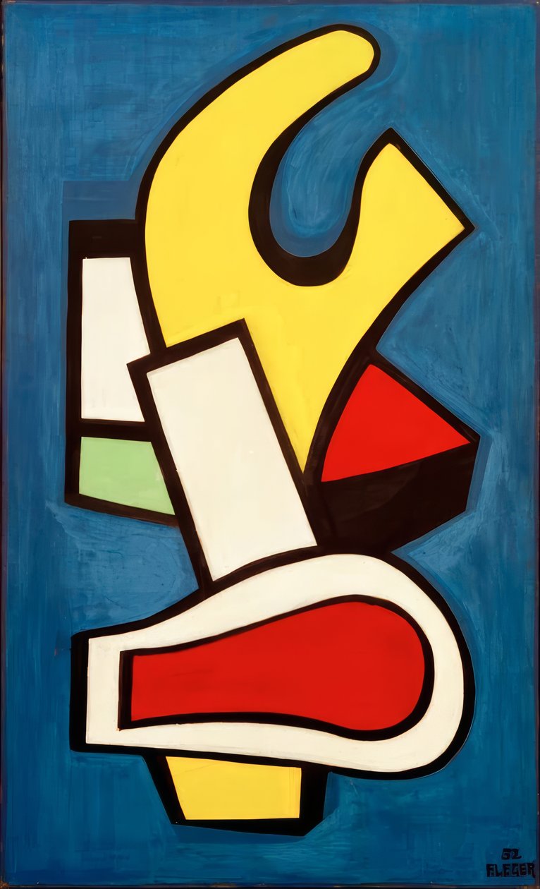 Composition architecturale sur fond bleu - Fernand Leger