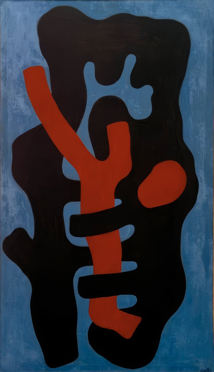 Éléments sur fond bleu - Fernand Leger