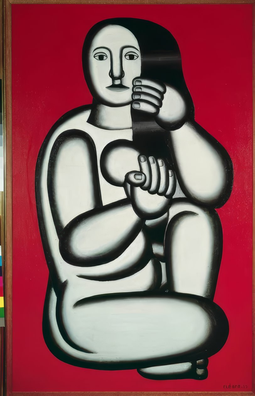 Nu féminin sur fond rouge - Fernand Leger