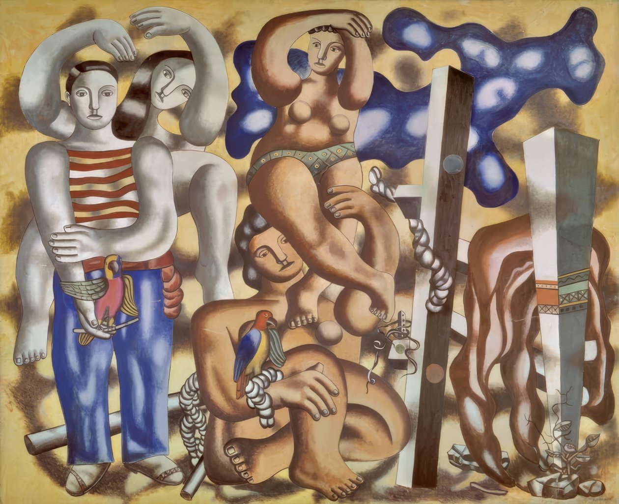 Composition avec deux perroquets - Fernand Leger