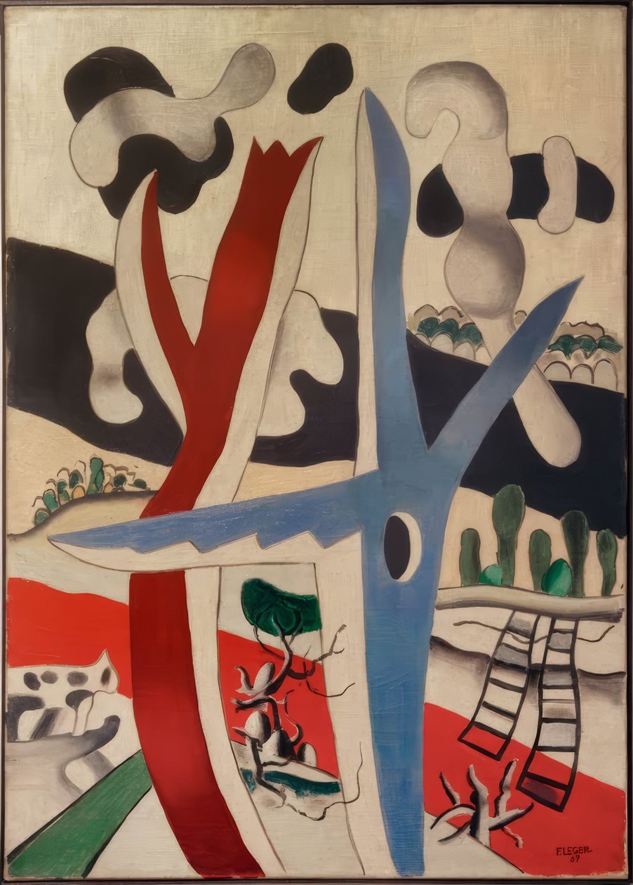 Paysage avec arbre bleu - Fernand Leger