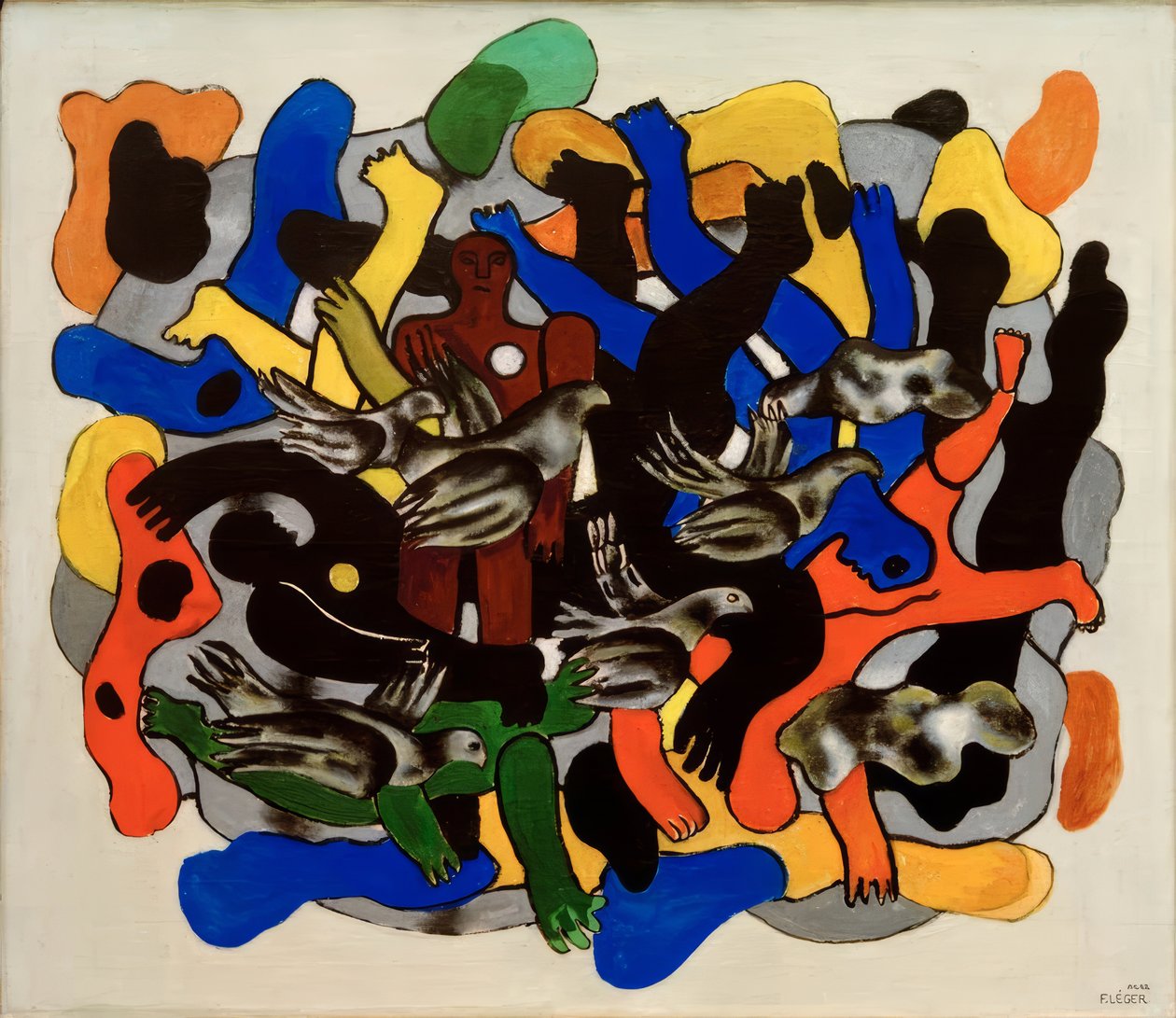 Plongeurs avec des oiseaux - Fernand Leger