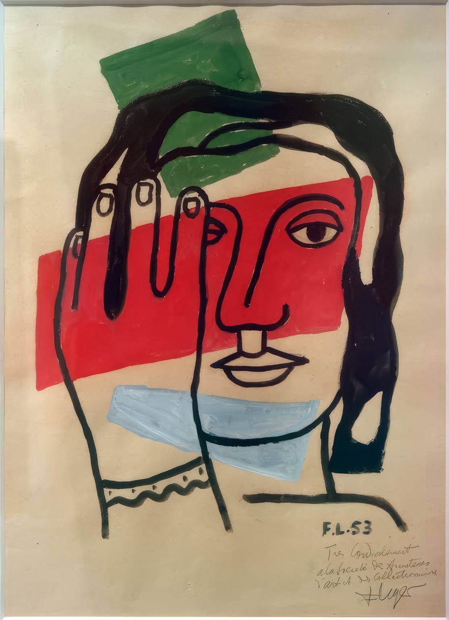 "Tête de Femme (Frauenkopf)" - Fernand Leger