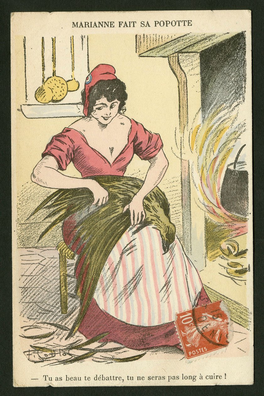 Carte postale, satirique en couleurs - Fernand Louis Gottlob
