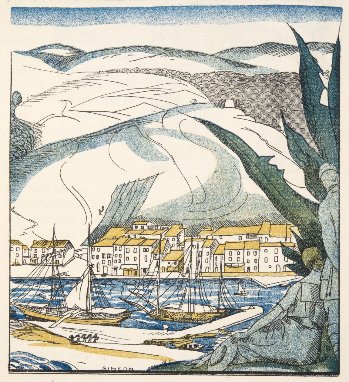 Antibes, de la Gazette de Bon Ton, pub. 1920 - Fernand Siméon