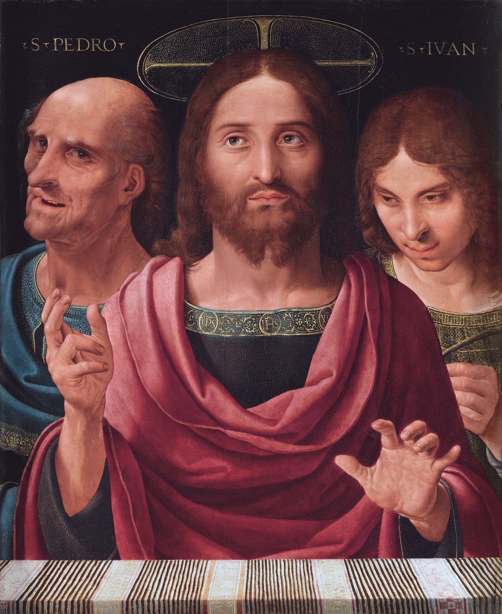 Salvator Mundi entre les saints Pierre et Jean, c.1507 - Fernando Yanez de Almedina