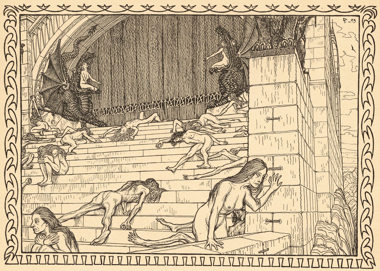 Devant le Temple de Tat, Planche 7, du portfolio 