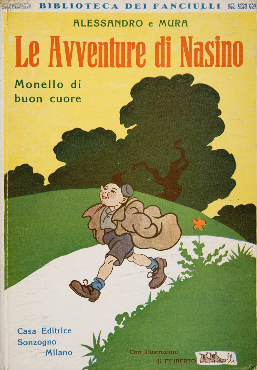 Couverture de Le Avventure di Nasino, Monello di buon cuore par Alessandro e Mura, c.1920 - Filiberto Scarpelli