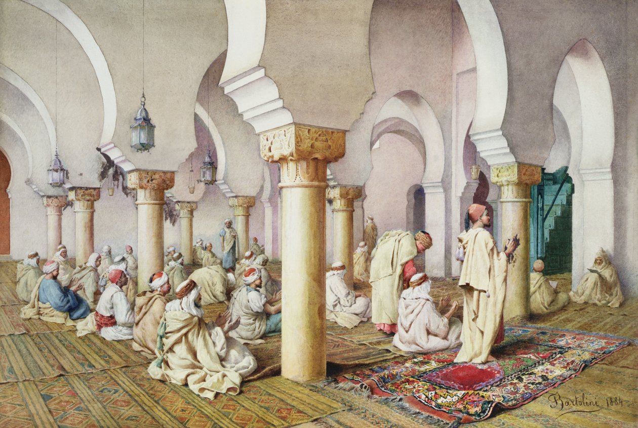 En prière dans la mosquée, 1884 - Filipo or Frederico Bartolini