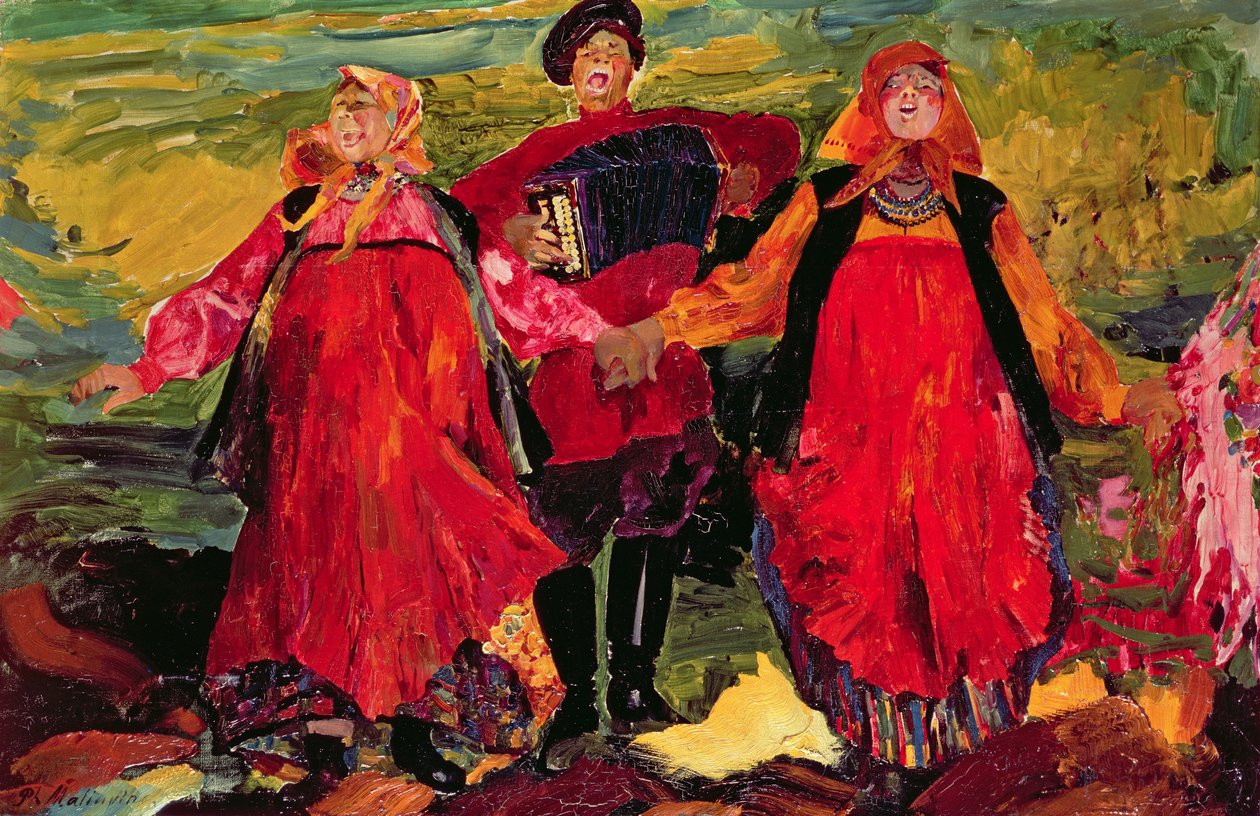Paysans russes chantant - Filipp Andreevic Maljavin