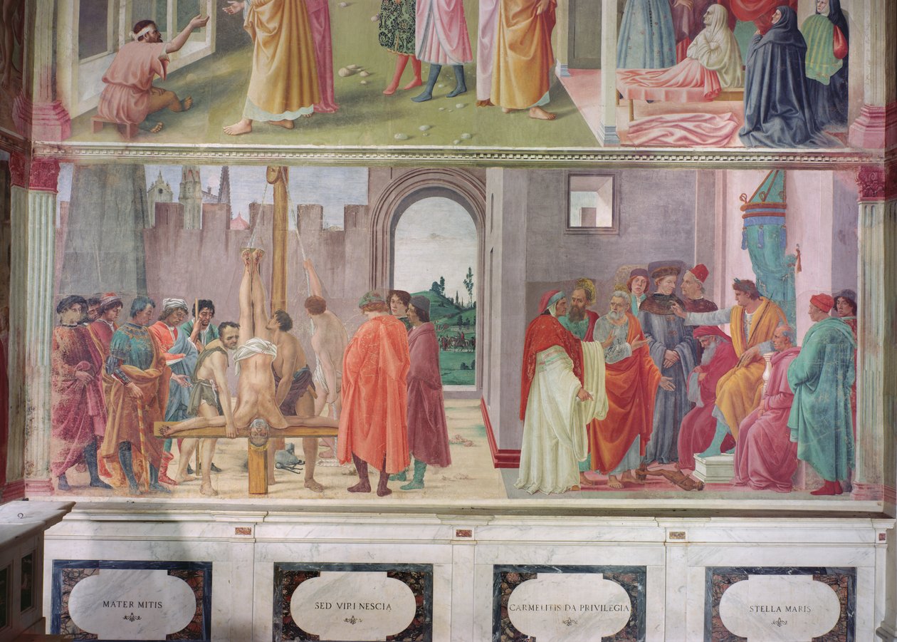 La Dispute avec Simon Mago et la Crucifixion de Saint Pierre, c.1484-85 - Filippino Lippi