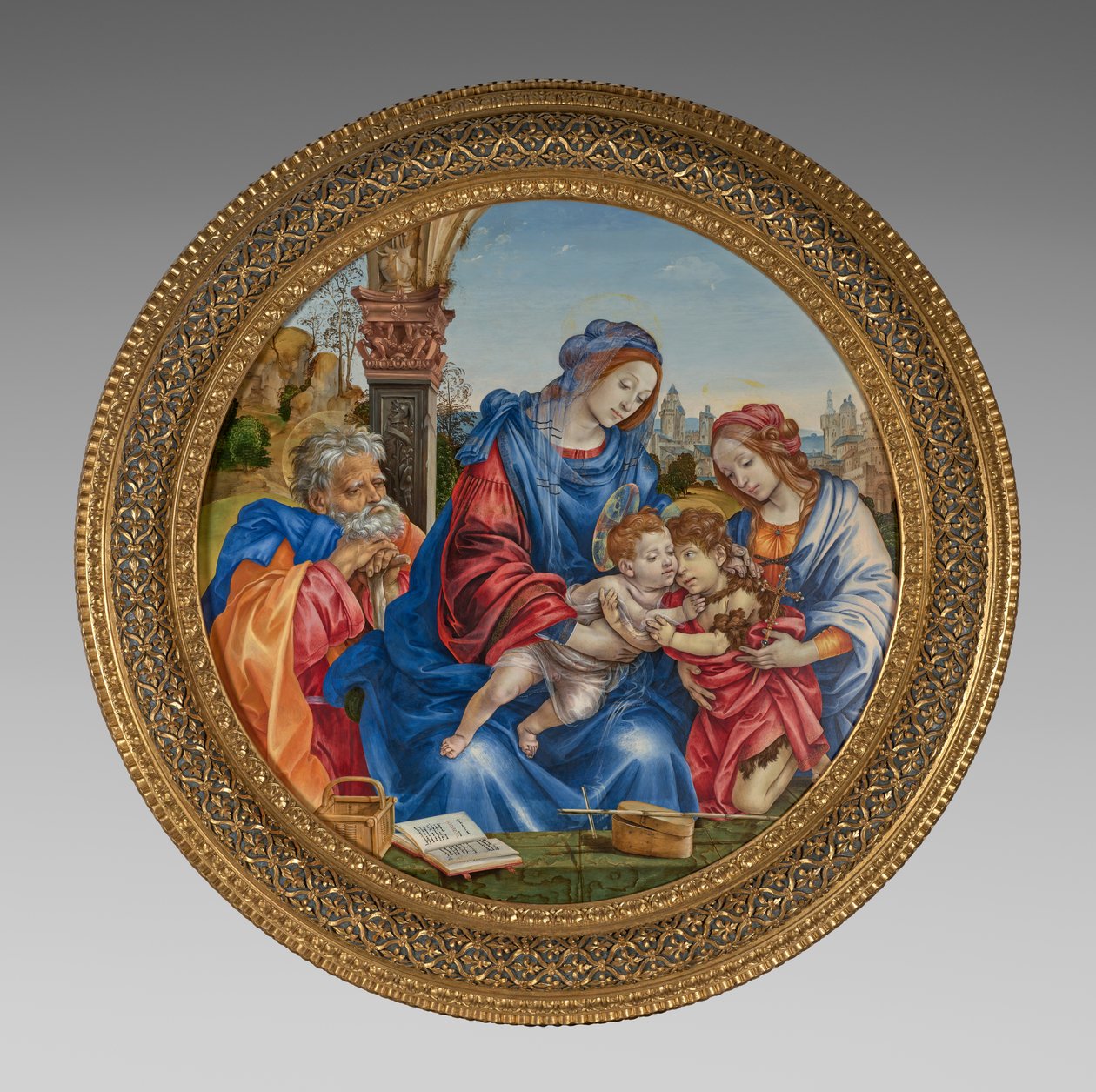 La Sainte Famille avec saint Jean-Baptiste et sainte Marguerite - Filippino Lippi