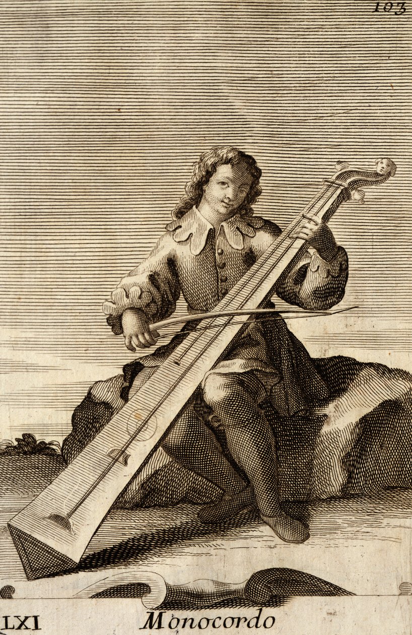 Homme jouant du monocorde - Filippo Bonanni