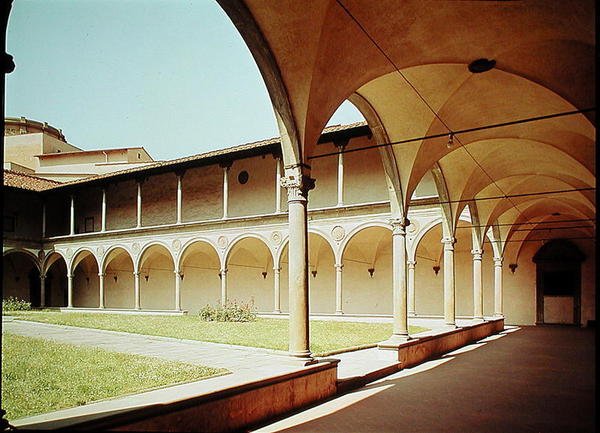 Vue des cloîtres, 1429-46 - Filippo Brunelleschi