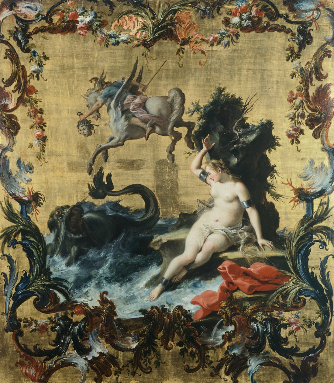 Persée libérant Andromède du monstre marin - Filippo Falciatore