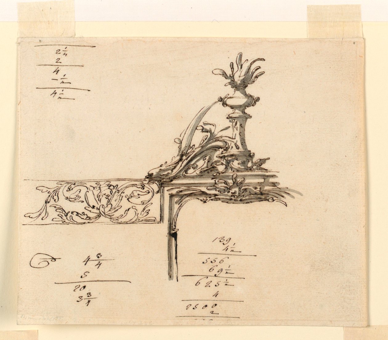 Dessin, projet de cadre, 1750-75 - Filippo Marchionni