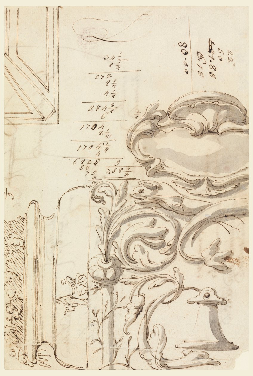 Dessin, esquisses, vers 1750 - Filippo Marchionni