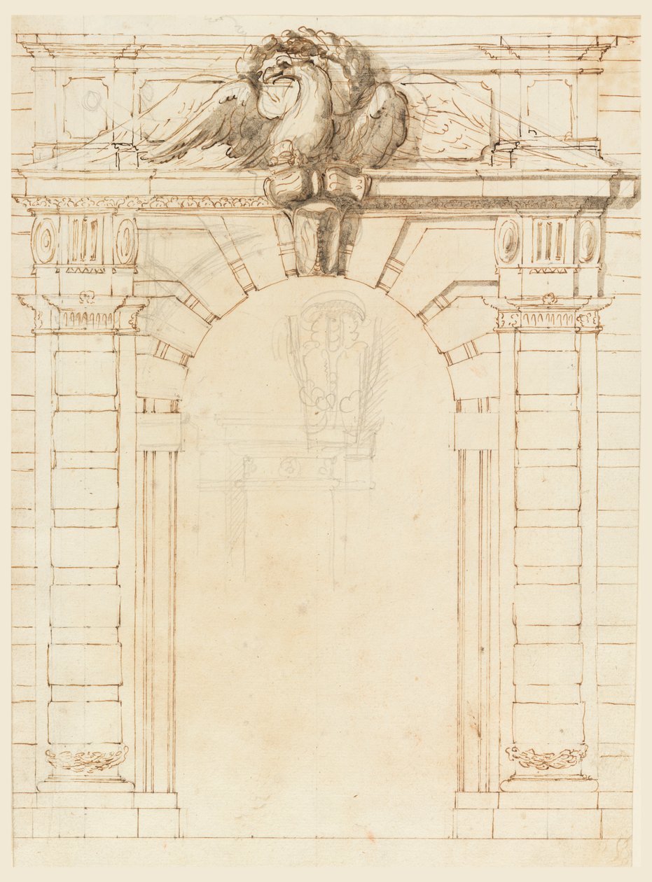 Recto : Un portail ; Verso : Portrait d