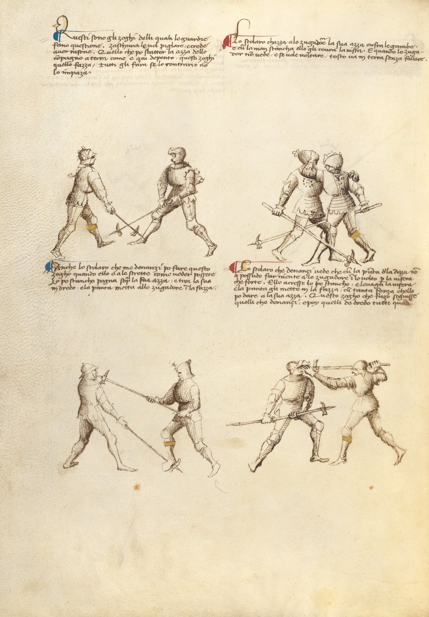 Combat avec Pollaxe - Fiore Furlan dei Liberi da Premariacco